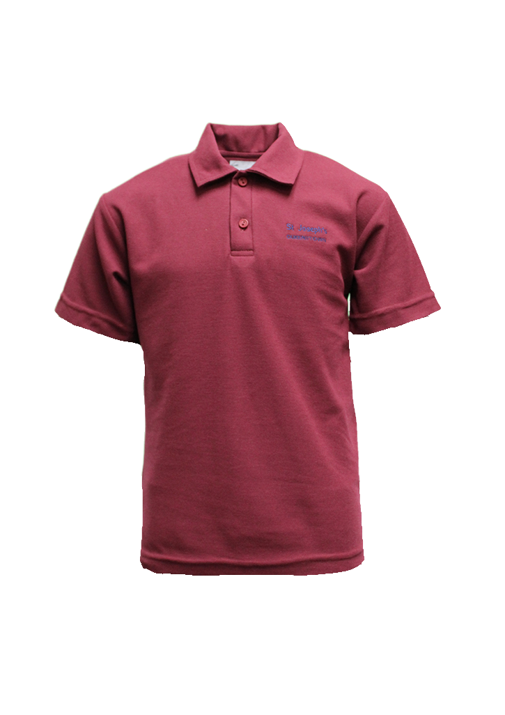 St Joseph's School Queenstown Polo SS Maroon/White Kids